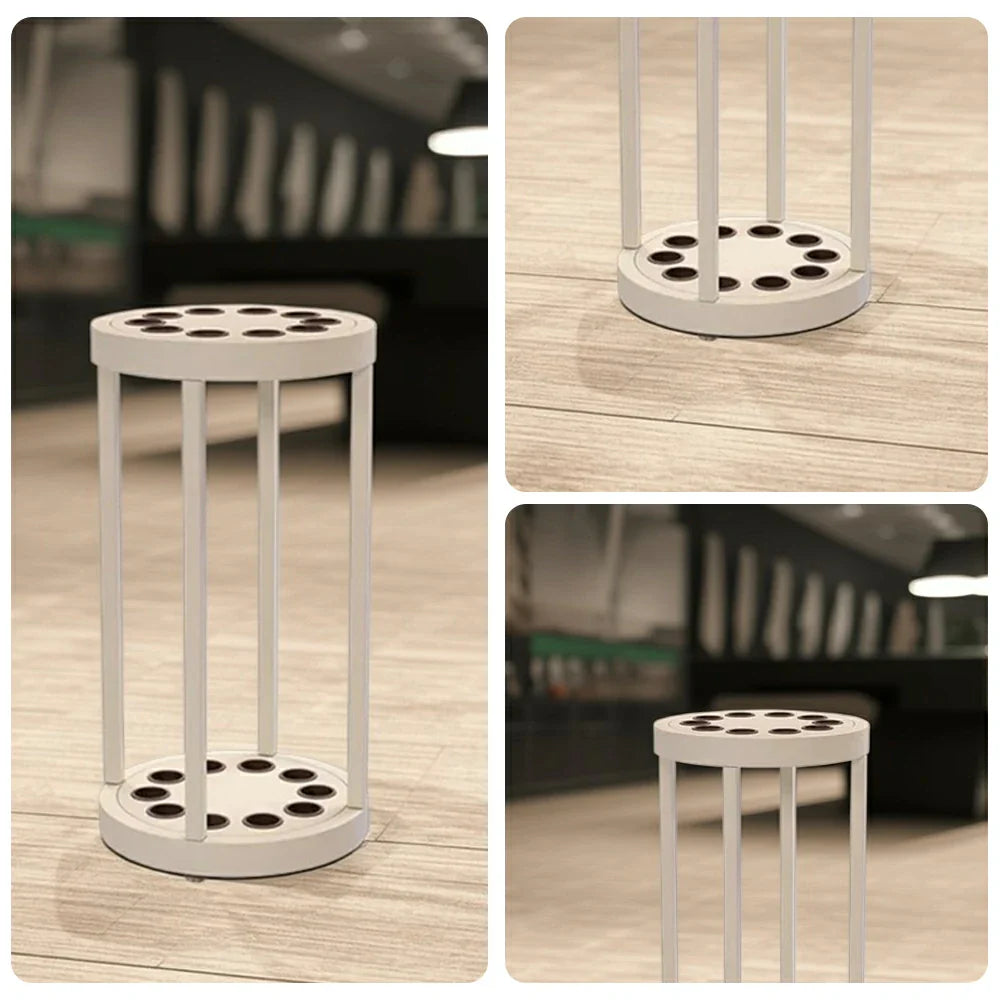 ARIX 10-Hole Acrylic Cue Rack Free-Standing Stable Design with Non-Slip Base Smooth Protective Edges Beige