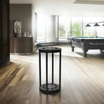 ARIX 10-Hole Acrylic Cue Rack Free-Standing Stable Design with Non-Slip Base Smooth Protective Edges Black