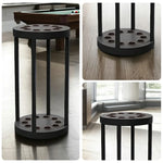 ARIX 10-Hole Acrylic Cue Rack Free-Standing Stable Design with Non-Slip Base Smooth Protective Edges Black