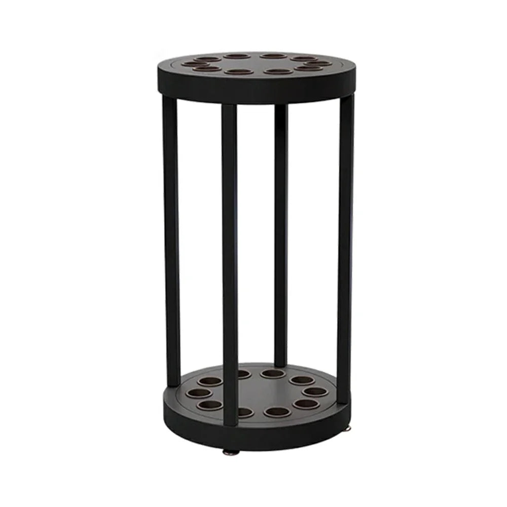 ARIX 10-Hole Acrylic Cue Rack Free-Standing Stable Design with Non-Slip Base Smooth Protective Edges Black