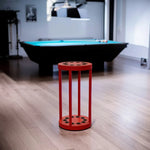 ARIX 10-Hole Acrylic Cue Rack Free-Standing Stable Design with Non-Slip Base Smooth Protective Edges Red