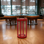 ARIX 10-Hole Acrylic Cue Rack Free-Standing Stable Design with Non-Slip Base Smooth Protective Edges Red