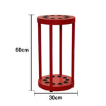 ARIX 10-Hole Acrylic Cue Rack Free-Standing Stable Design with Non-Slip Base Smooth Protective Edges Red