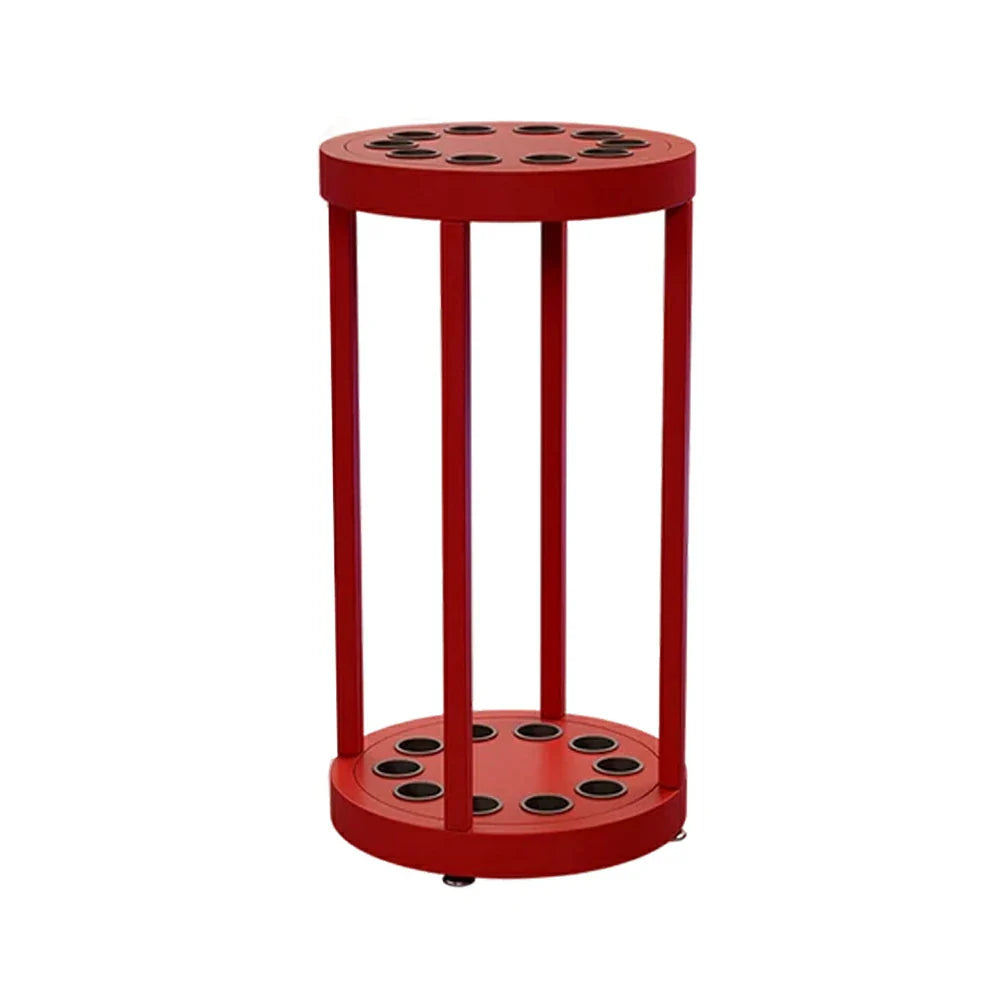 ARIX 10-Hole Acrylic Cue Rack Free-Standing Stable Design with Non-Slip Base Smooth Protective Edges Red