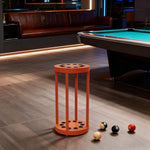 ARIX 10-Hole Acrylic Cue Rack Free-Standing Stable Design with Non-Slip Base Smooth Protective Edges Orange