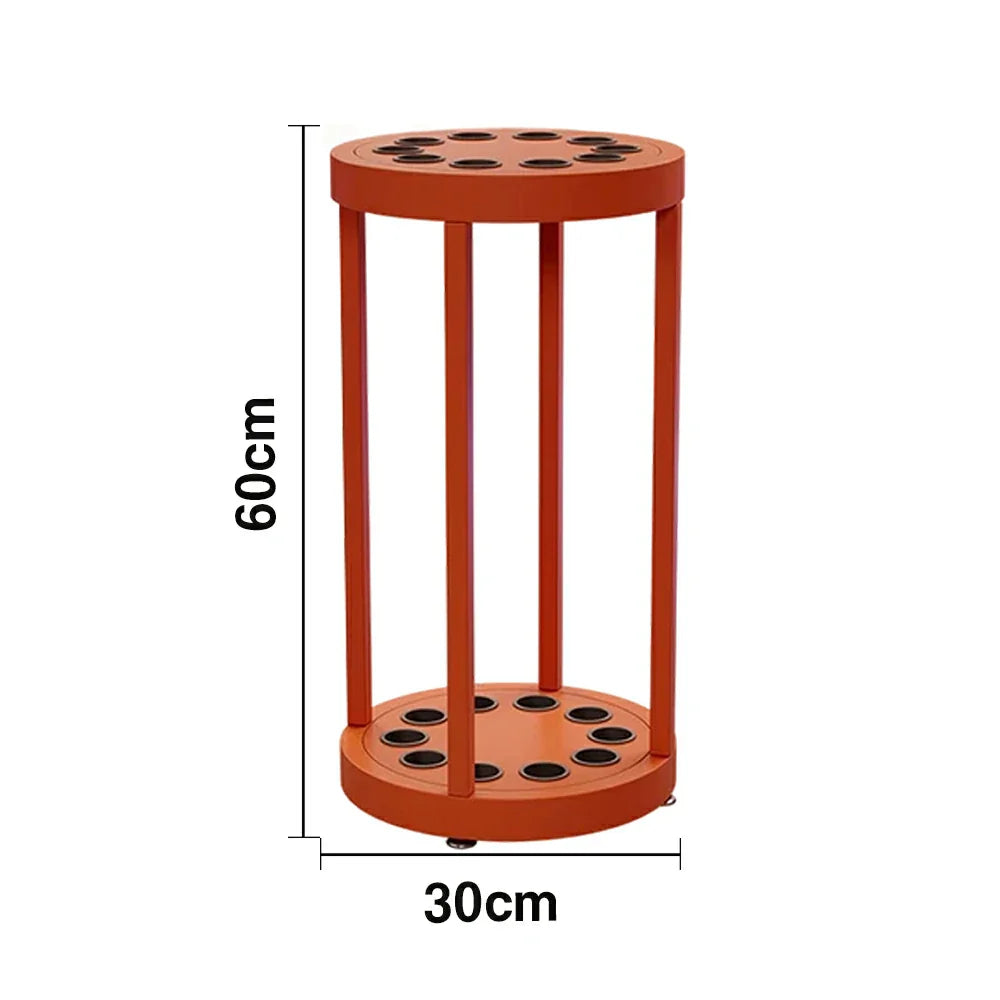 ARIX 10-Hole Acrylic Cue Rack Free-Standing Stable Design with Non-Slip Base Smooth Protective Edges Orange