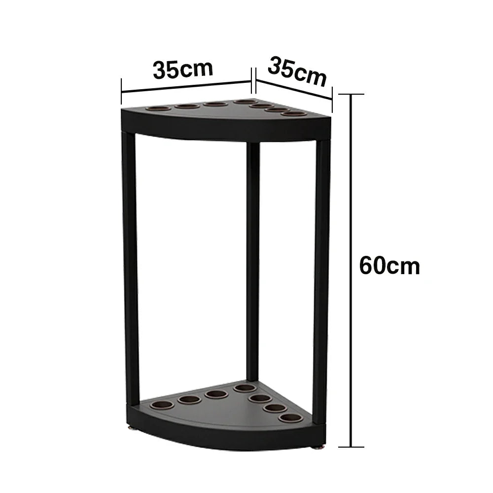 ARIX 7-Hole Acrylic Cue Rack Free-Standing Stable Design with Non-Slip Base Smooth Protective Edges Black