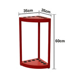 ARIX 7-Hole Acrylic Cue Rack Free-Standing Stable Design with Non-Slip Base Smooth Protective Edges Red