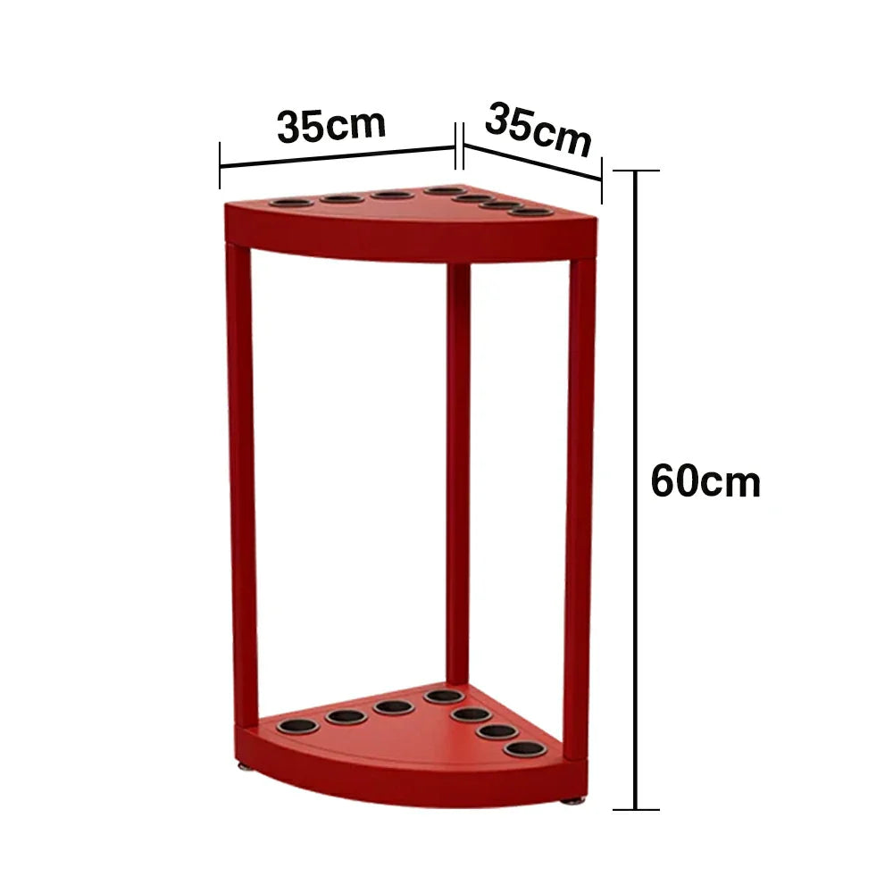 ARIX 7-Hole Acrylic Cue Rack Free-Standing Stable Design with Non-Slip Base Smooth Protective Edges Red