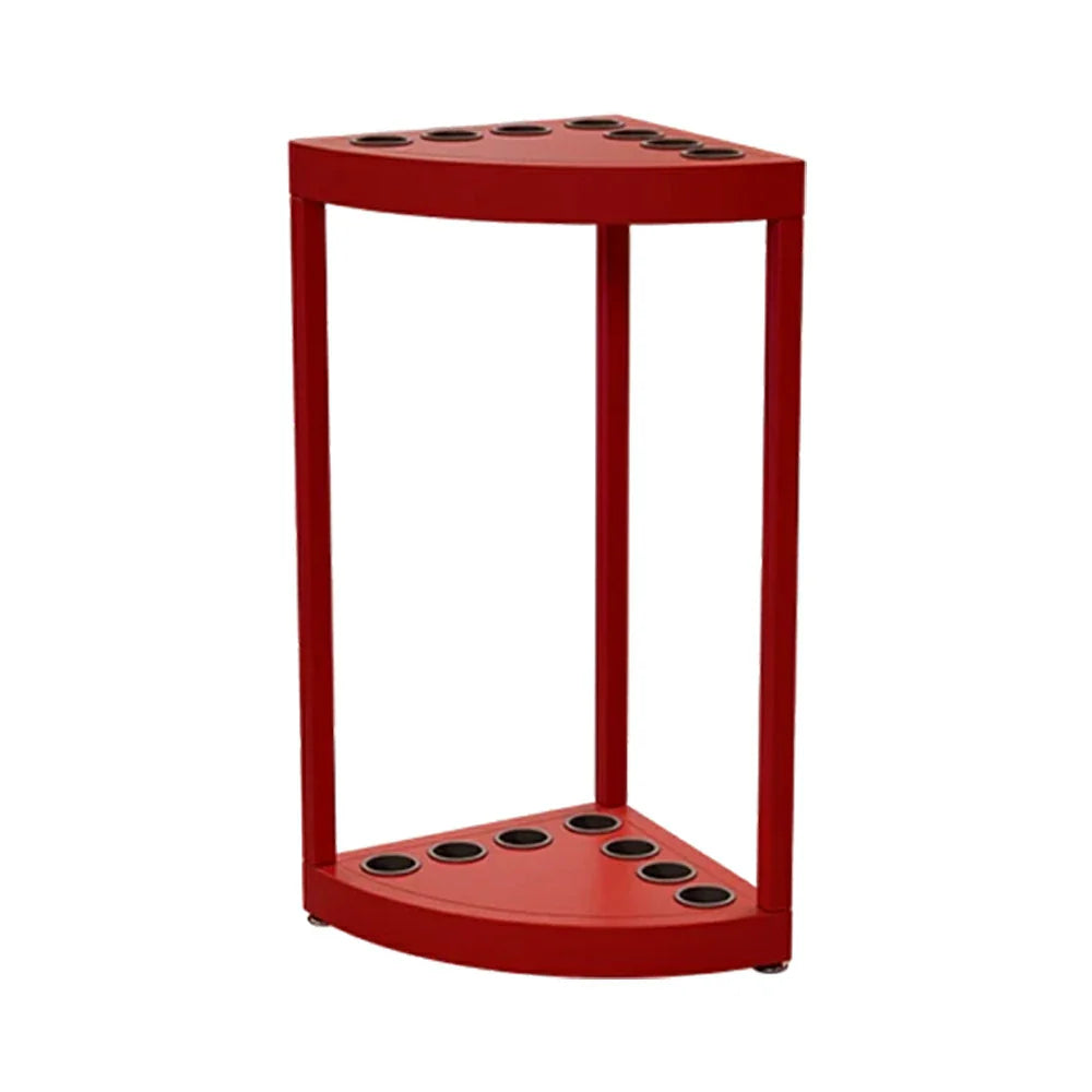 ARIX 7-Hole Acrylic Cue Rack Free-Standing Stable Design with Non-Slip Base Smooth Protective Edges Red