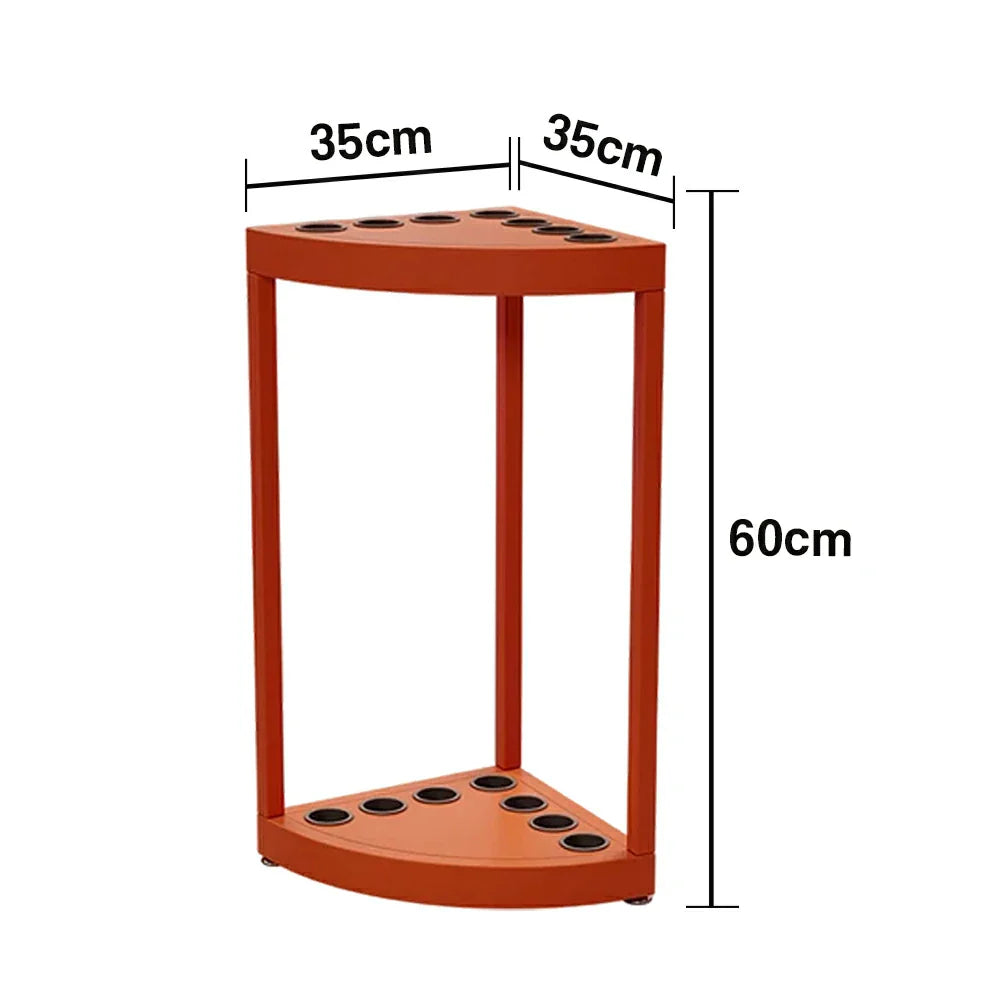 ARIX 7-Hole Acrylic Cue Rack Free-Standing Stable Design with Non-Slip Base Smooth Protective Edges Orange