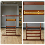 ARIX - Hook Triangle & Scoreboard Built-In with Holder Wood Solid 8-Cue Rack, Cue Wall Walnut