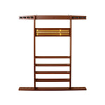 ARIX - Hook Triangle & Scoreboard Built-In with Holder Wood Solid 8-Cue Rack, Cue Wall Walnut