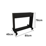 CUETIQ Pool & Table Tennis Tabletop Storage Trolley - Heavy-Duty Steel Build, Lockable Castors, Space-Saving Vertical Storage - Black