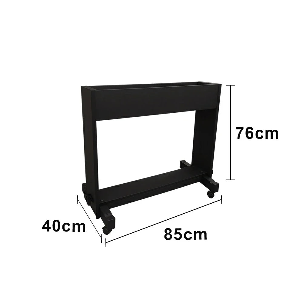 CUETIQ Pool & Table Tennis Tabletop Storage Trolley - Heavy-Duty Steel Build, Lockable Castors, Space-Saving Vertical Storage - Black