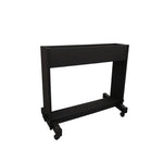 CUETIQ Pool & Table Tennis Tabletop Storage Trolley - Heavy-Duty Steel Build, Lockable Castors, Space-Saving Vertical Storage - Black