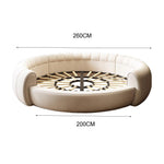 LUXORA B1175 260cm Wood Frame Fabric Length Solid Bed-White