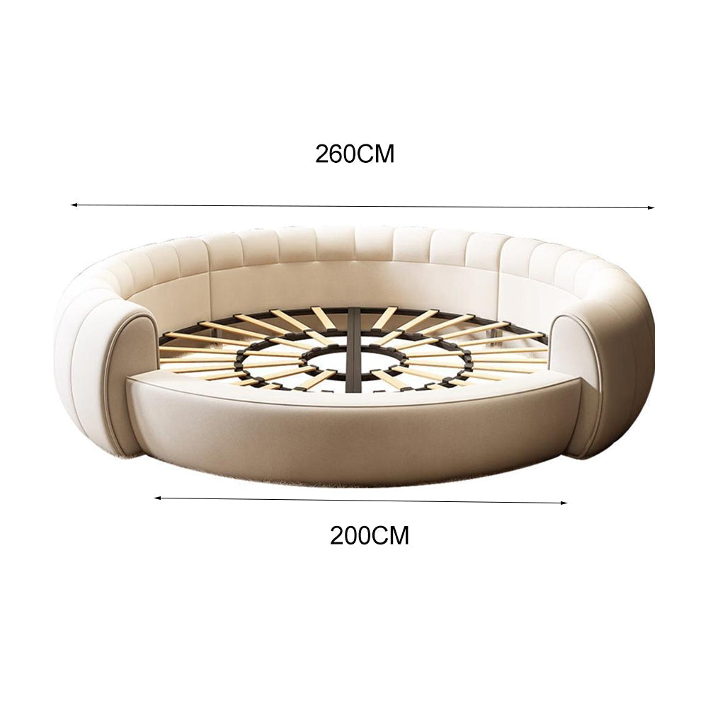 LUXORA B1175 260cm Wood Frame Fabric Length Solid Bed-White
