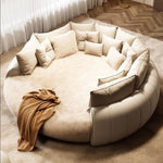 LUXORA B1175 260cm Wood Frame Fabric Length Solid Bed-White
