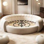 LUXORA B1175 260cm Wood Frame Fabric Length Solid Bed-White