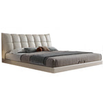 LUXORA B1195 Cowhide Frame Length 150/180cm Wood Solid Bed-White