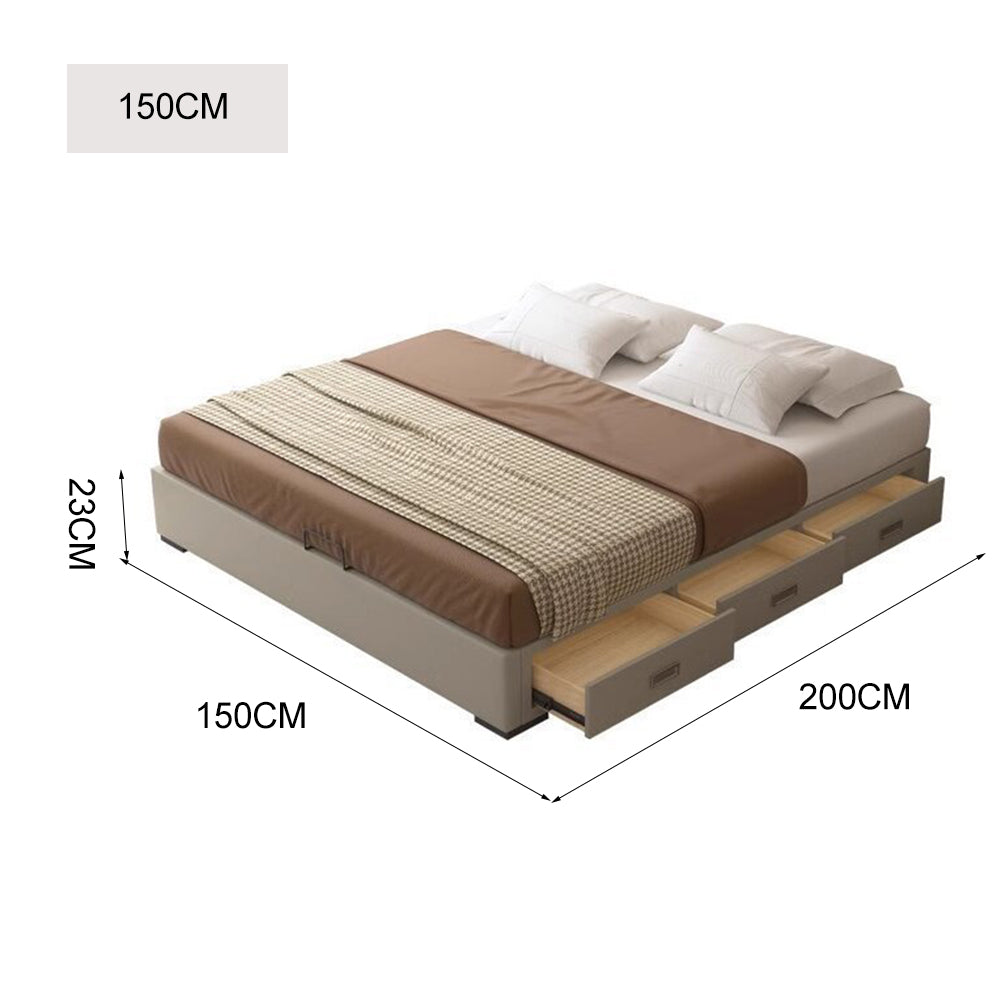 LIVARA B1148 Solid Wood Headless Length 150/180cm Bed-White