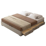 LIVARA B1148 Solid Wood Headless Length 150/180cm Bed-White