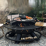 SOLARA Multifunctional Cover Barbecue Grill Outdoor w/ - Black