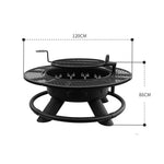 SOLARA Multifunctional Cover Barbecue Grill Outdoor w/ - Black