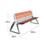 SOLARA Stainless - Steel Wood Garden Chair Merbau Brown&Silver
