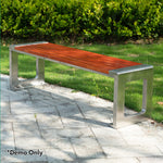 SOLARA Outdoor Anti-corrosive Stainless Wood Steel Bench