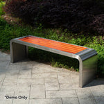 SOLARA Outdoor Anti-corrosive Stainless Wood Steel Bench