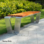SOLARA Outdoor Anti-corrosive Stainless Wood Steel Bench