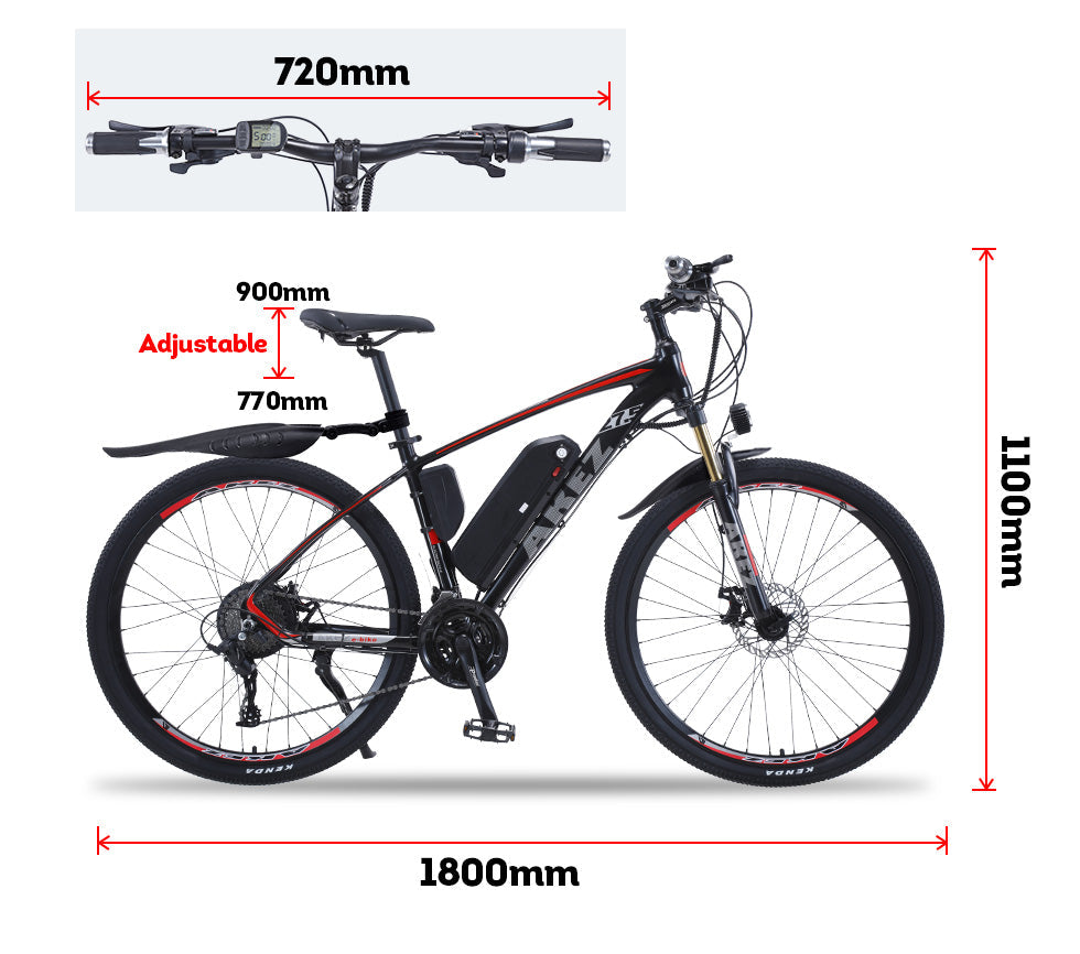 VOLTUS 500W Motorized 13Ah Electric eBike Bike w/ Bicycle 48V Mountain 27.5-inch Battery