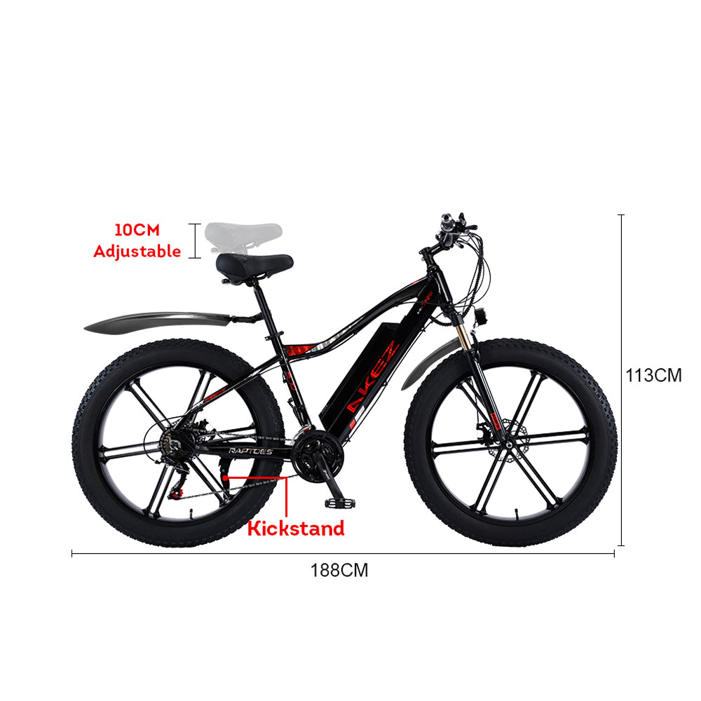 VOLTUS 750W 26-inches Electric Bicycle 48V Motorized eBike ML1P Beach Bike Snow Battery