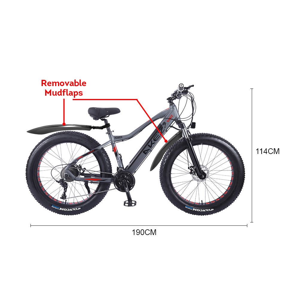 VOLTUS Cruiser eBike Motorized Bike Bicycle Beach Electric Snow 26-inch Battery