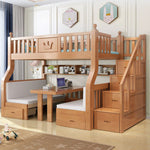 LIVARA 1.5m Solid Wood Bed Frame Bunk - Wood