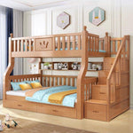 LIVARA 1.5m Solid Wood Bed Frame Bunk - Wood