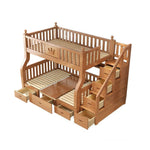 LIVARA 1.5m Solid Wood Bed Frame Bunk - Wood