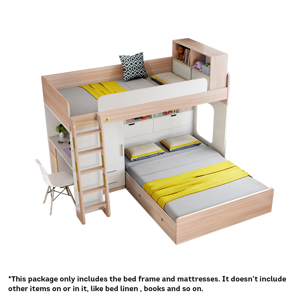 LUXORA 1.5m Bunk With Capacity Storage Large Bed Mattresses