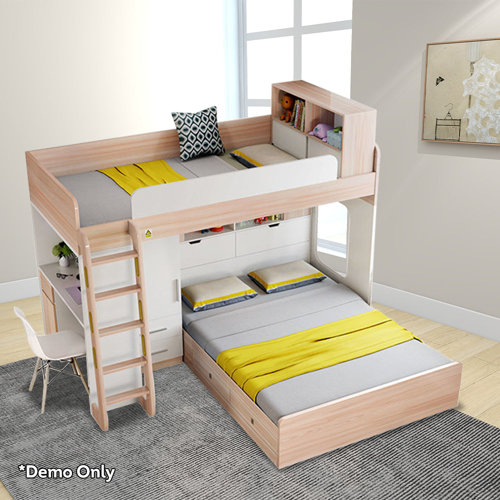 LUXORA 1.5m Bunk With Capacity Storage Large Bed Mattresses