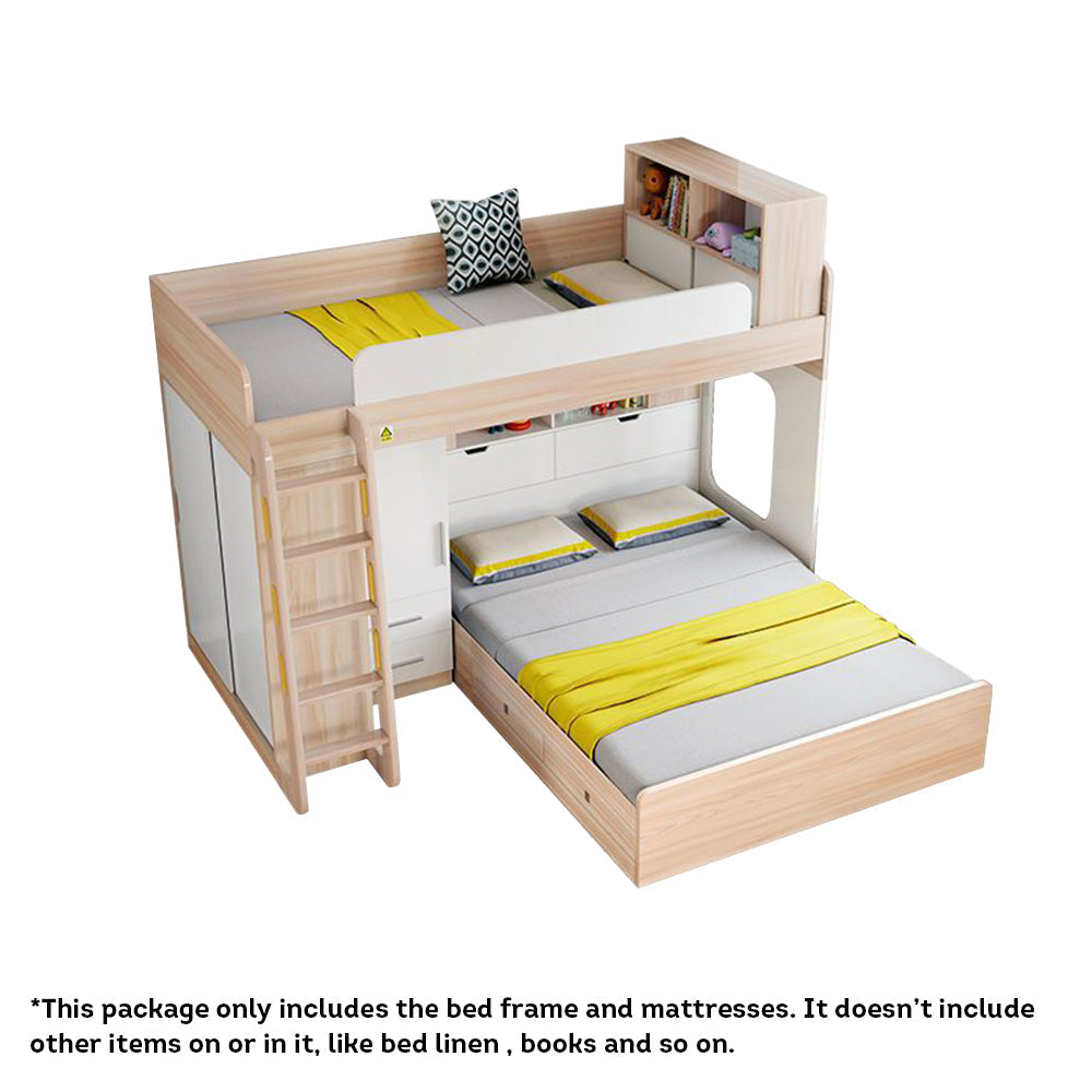 LUXORA 1.5m Bunk With Capacity Storage Large Bed Mattresses