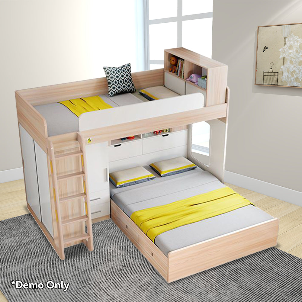 LUXORA 1.5m Bunk With Capacity Storage Large Bed Mattresses