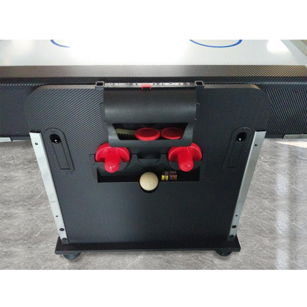 VERSA 7FT Gaming Dining Table Black Billiard Hockey/ Billiards/ Convertible Table Tennis For Room Pool Free Blue/ 4-In-1 / Table Felt Air Accessory