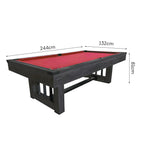 CUETIQ 8FT Half KD Precise - Strong Design Durable Support, Ball Construction, Table, Rebound, KD Pool Wood&Black