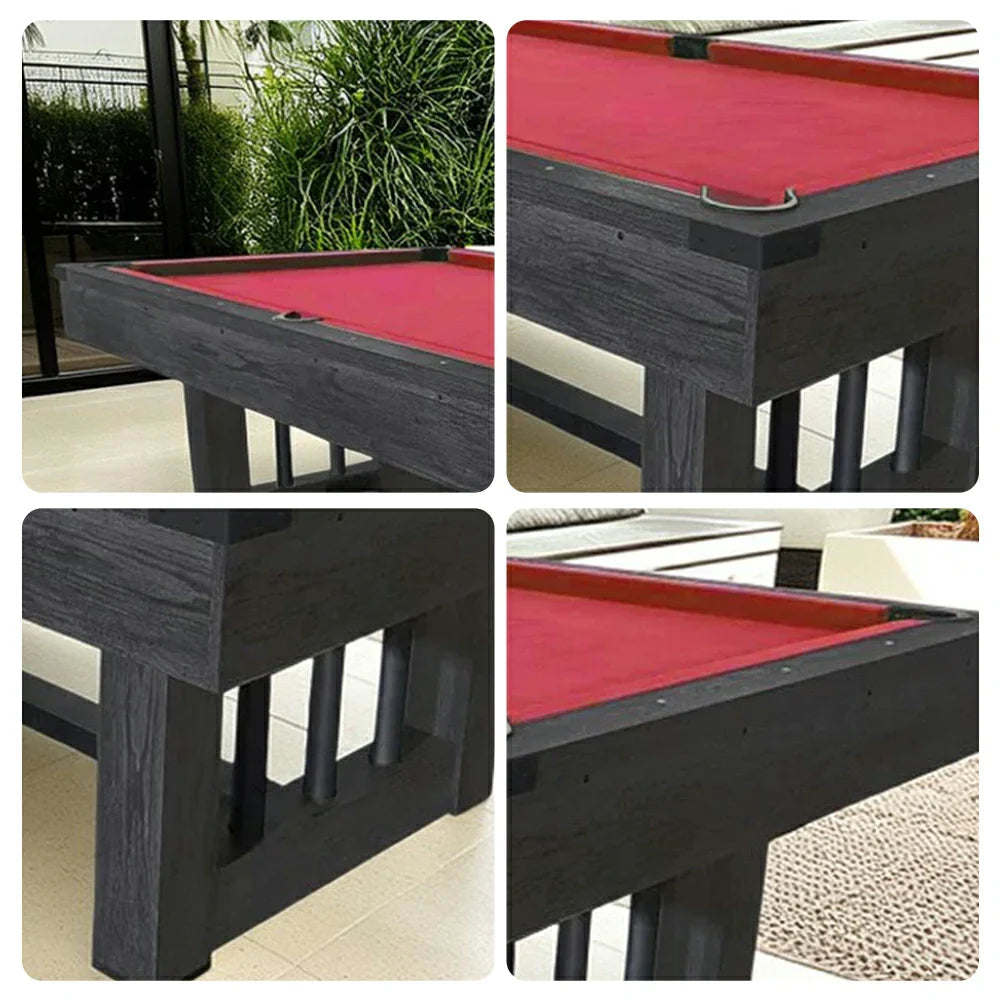 CUETIQ 8FT Half KD Precise - Strong Design Durable Support, Ball Construction, Table, Rebound, KD Pool Wood&Black