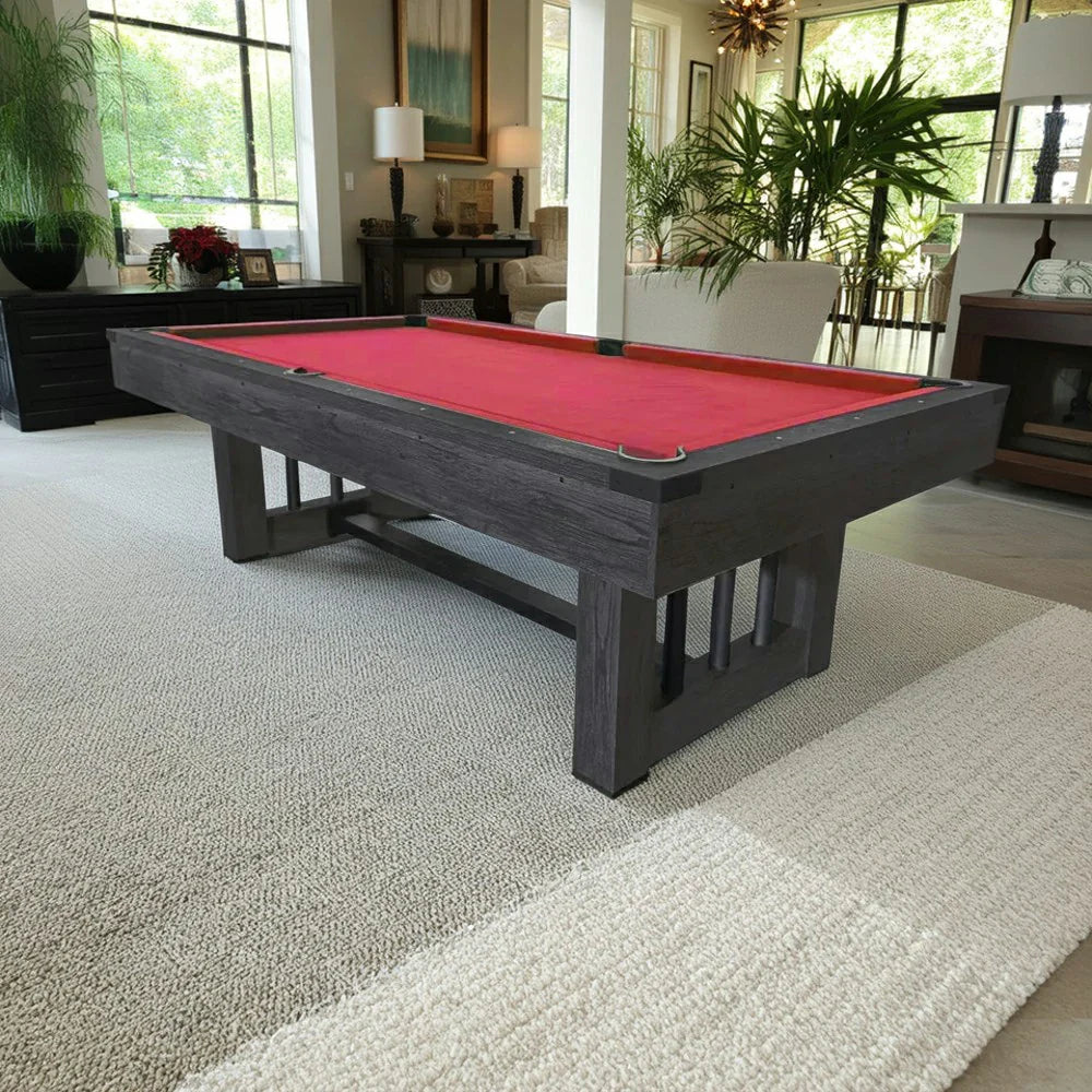 CUETIQ 8FT Half KD Precise - Strong Design Durable Support, Ball Construction, Table, Rebound, KD Pool Wood&Black