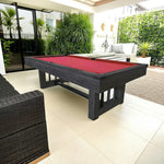 CUETIQ 7FT Design KD Strong - KD Durable Construction, Precise Table, Rebound, Pool Support, Half Ball Black&Wood