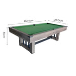 CUETIQ 7FT Design KD Strong - KD Durable Construction, Precise Table, Rebound, Pool Support, Half Ball Black&Wood