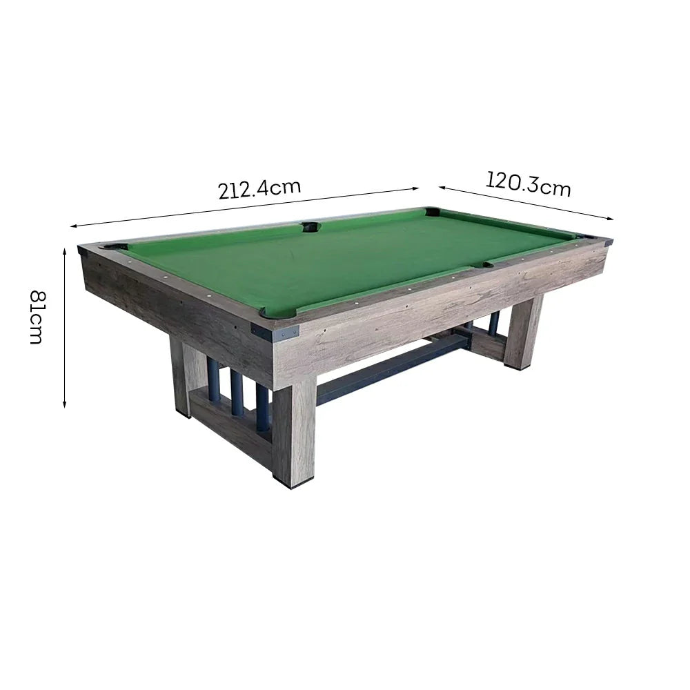 CUETIQ 7FT Design KD Strong - KD Durable Construction, Precise Table, Rebound, Pool Support, Half Ball Black&Wood